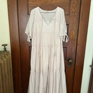 Elegant Cream Maxi Dress